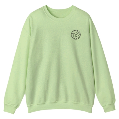Volleyball Player Printed Crew Neck Sweatshirt-moweekender