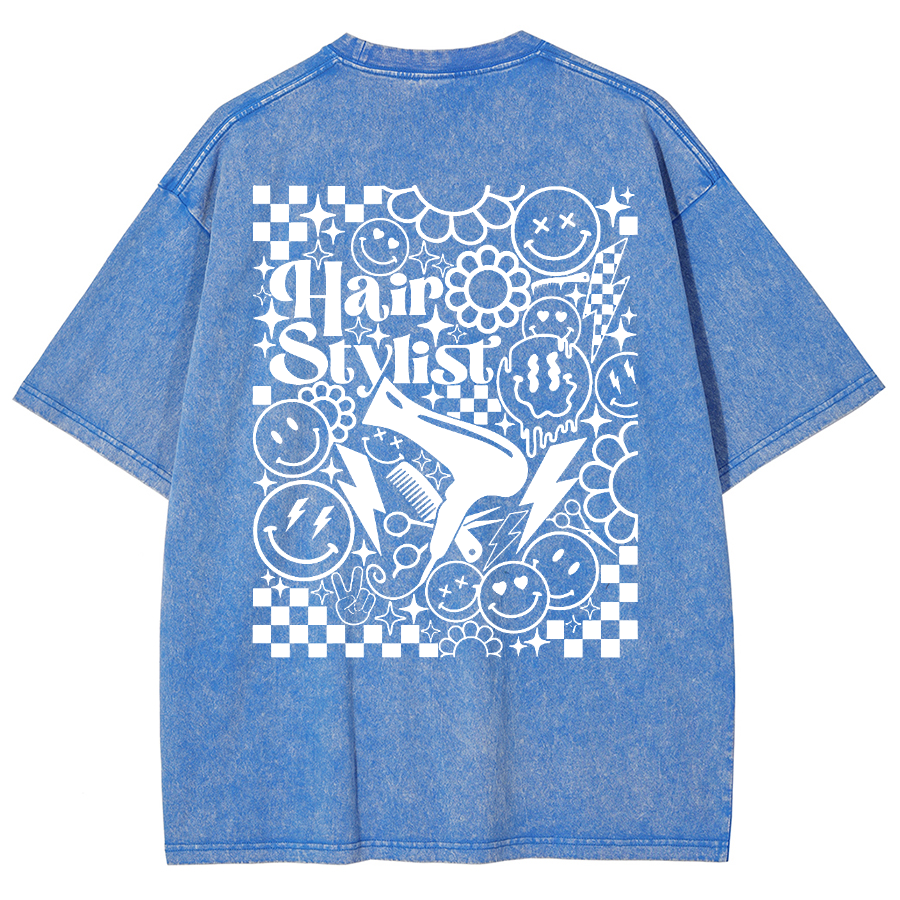 Hair Stylist Unisex Fit Washed T-Shirt-moweekender