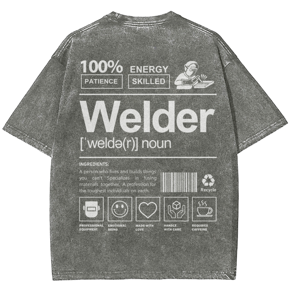 Welder Unisex Fit Washed T-Shirt-moweekender