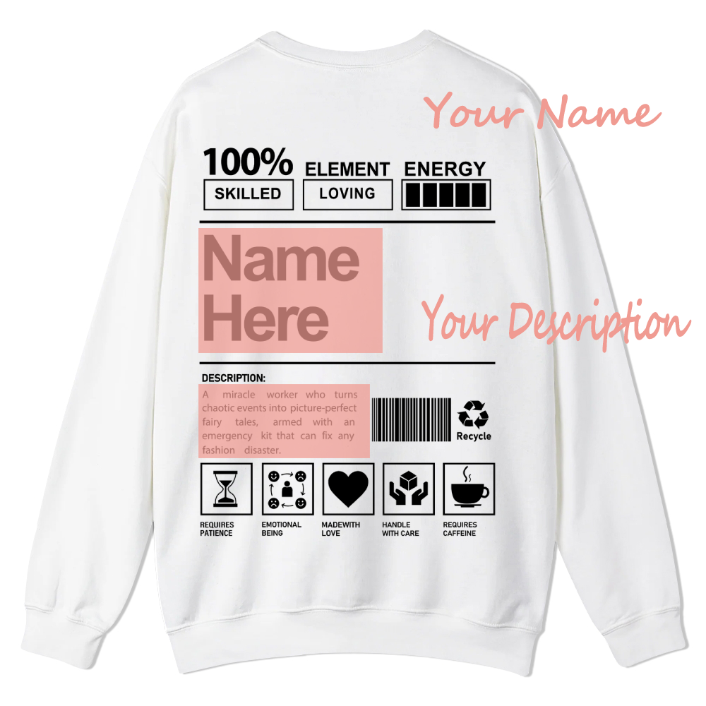 Customized Crew Neck Sweatshirt