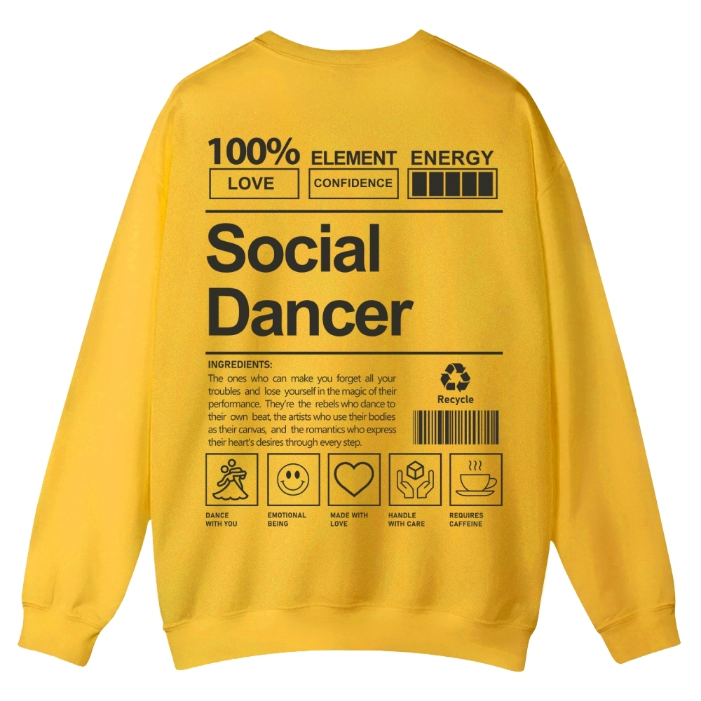 Social Dancer Casual Crewneck Sweatshirt-moweekender