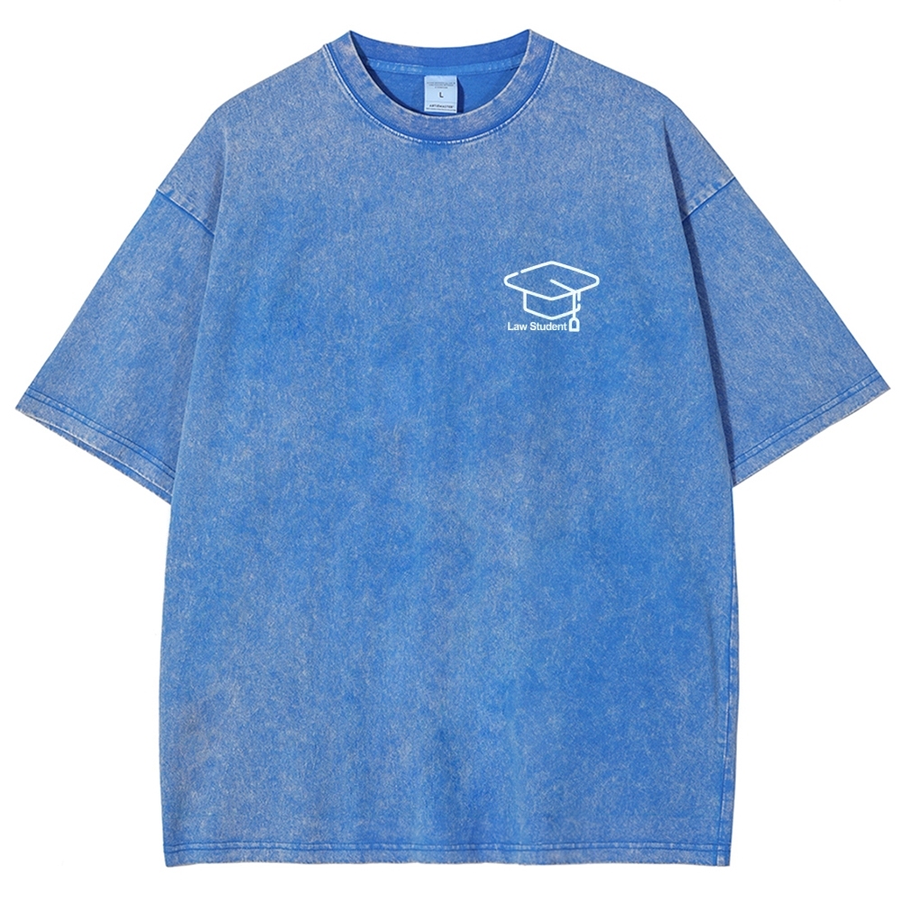 Law Student Unisex Fit Washed T-Shirt