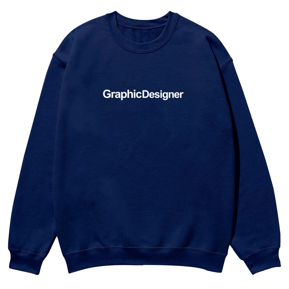Graphic Designer Printed Crew Neck Sweatshirt-moweekender