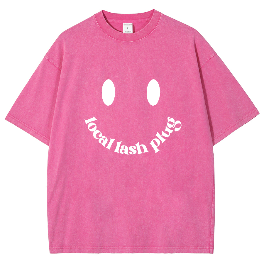 Local Lash Plug Unisex Fit Washed Oversized T-Shirt-moweekender