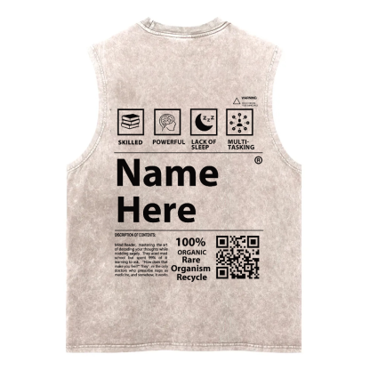 Customized Washed Fitness Tank Top