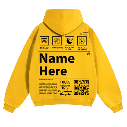 QR Code Customized Unisex Solid Hoodie