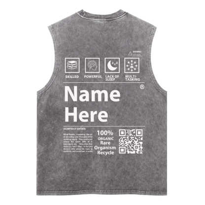 Customized Washed Fitness Tank Top