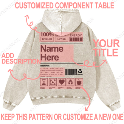 Completely Customized Unisex Fit Vintage Washed Hoodie