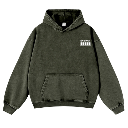 QR Code Customized Unisex Fit Washed Hoodie