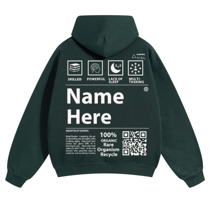 QR Code Customized Unisex Solid Hoodie