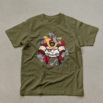 Japanese Goldfish Cat Casual Unisex Prints T-Shirt-moweekender