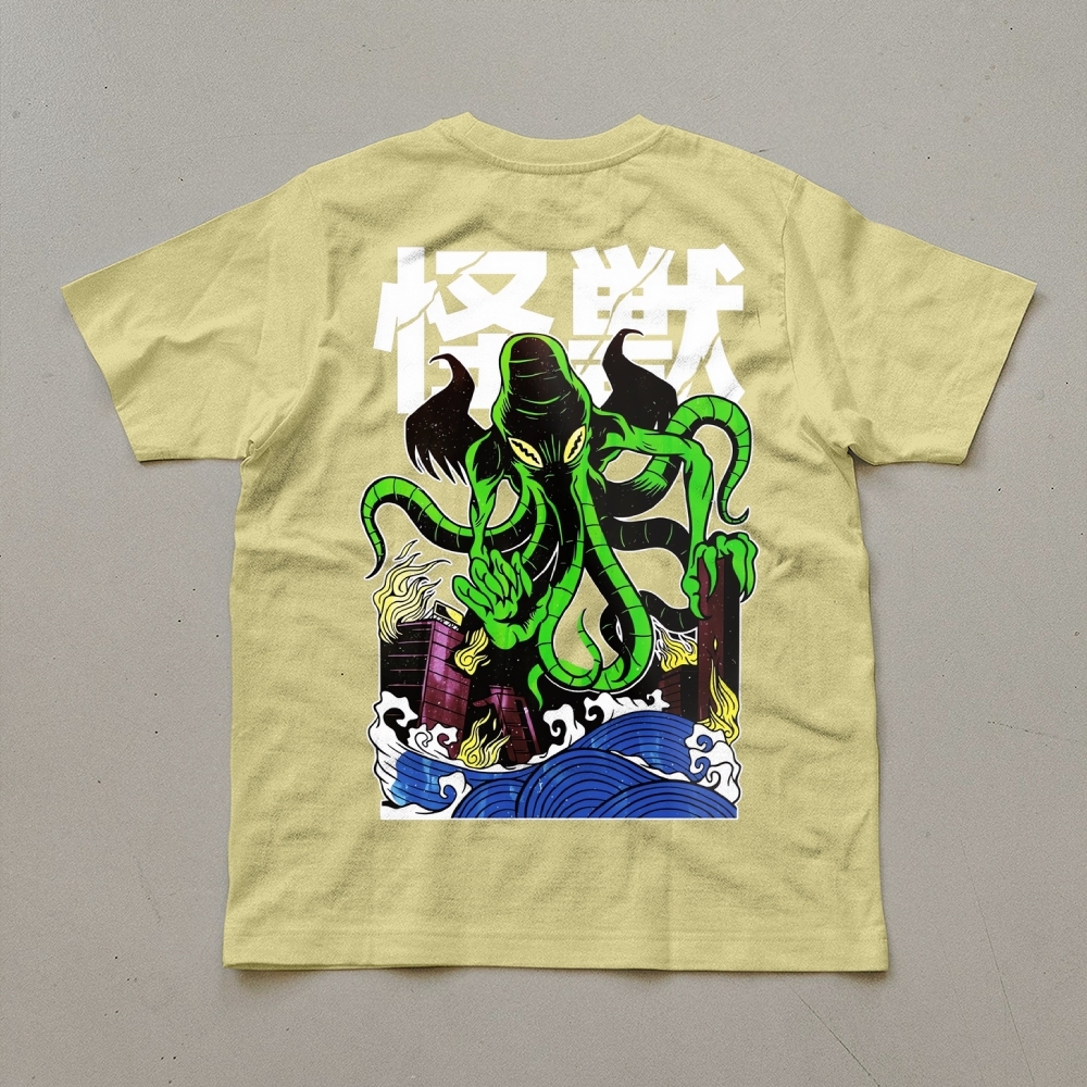 Octopus Monster Printed Unisex Prints T-Shirt-moweekender