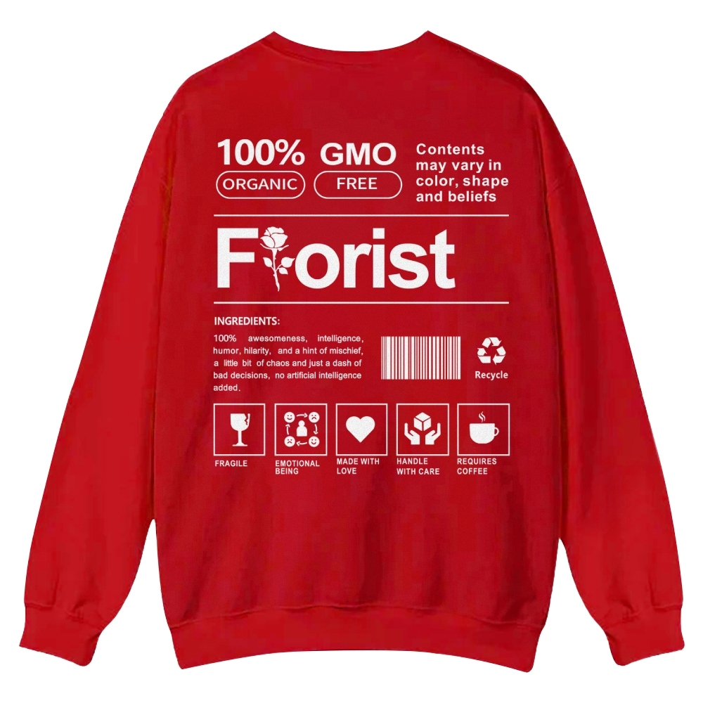 Florist Pattern Crew Neck Sweatshirt-moweekender