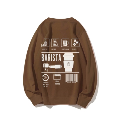 Barista Casual Crewneck Sweatshirt-moweekender