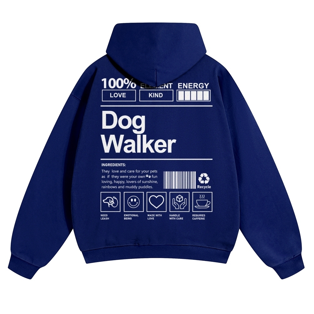 Dog Walker Unisex Casual Anime Print Hoodie-moweekender