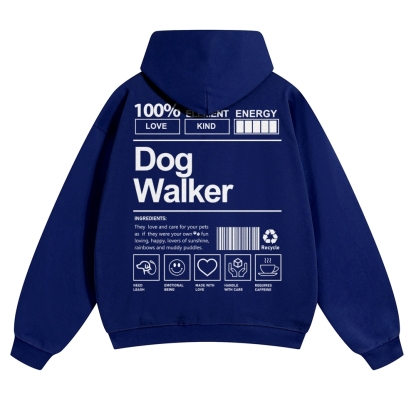 Dog Walker Unisex Casual Anime Print Hoodie-moweekender