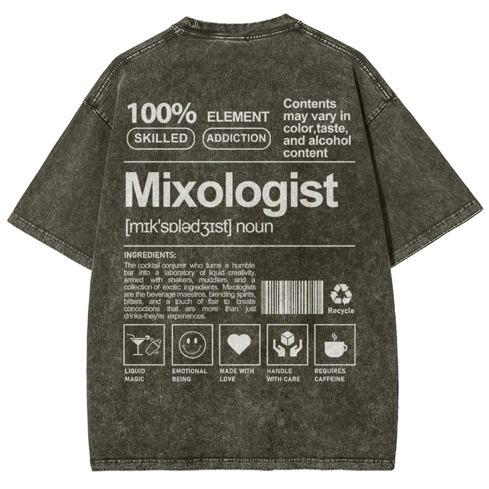 Mixologist Unisex Fit Washed T-Shirt-moweekender