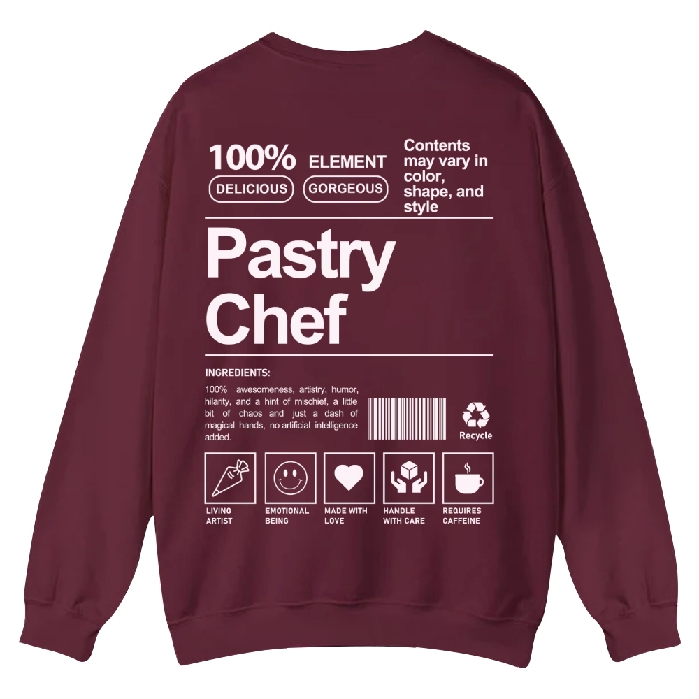 Pastry Chef Casual Crewneck Sweatshirt-moweekender