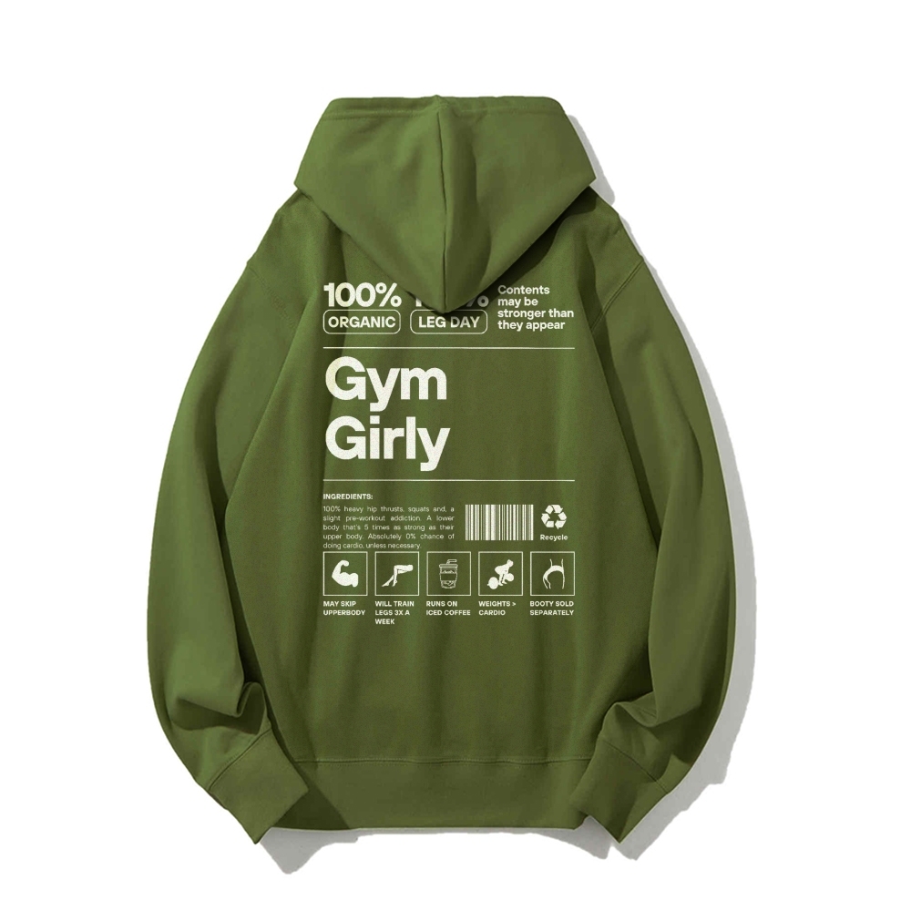Gym Girl Long Sleeved Hoodie-moweekender