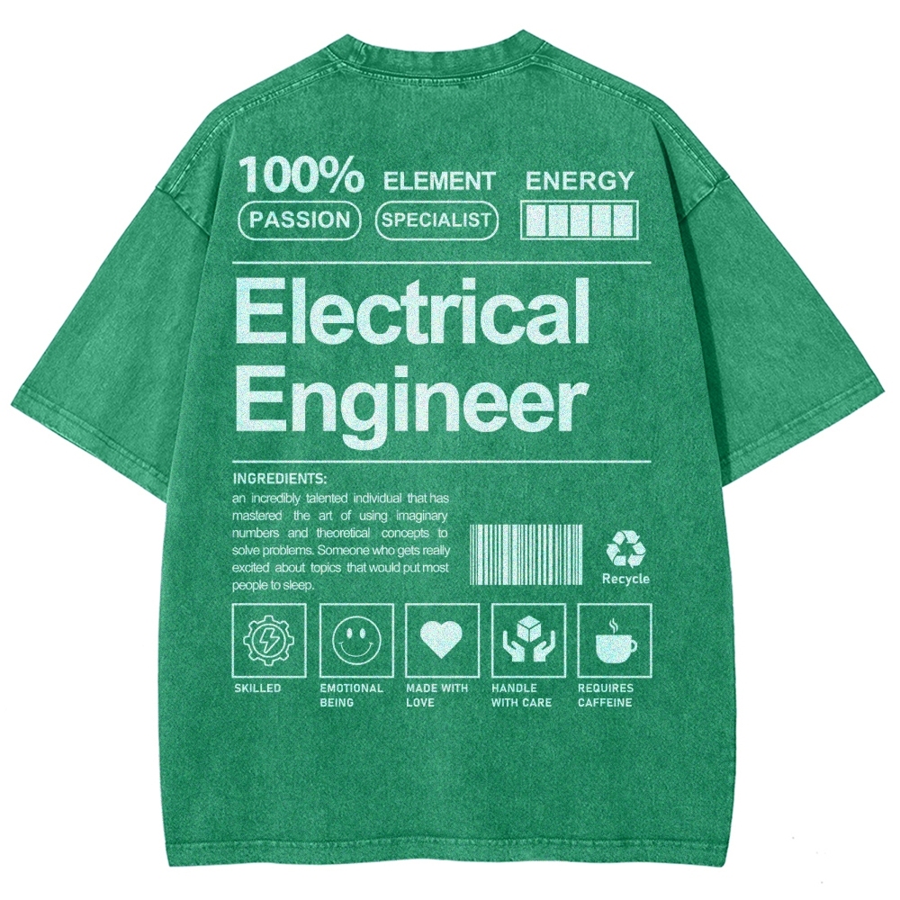 electrical engineer Unisex Fit Washed T-Shirt-moweekender