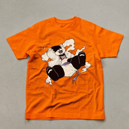 Panda Casual Pattern Unisex Prints T-Shirt-moweekender