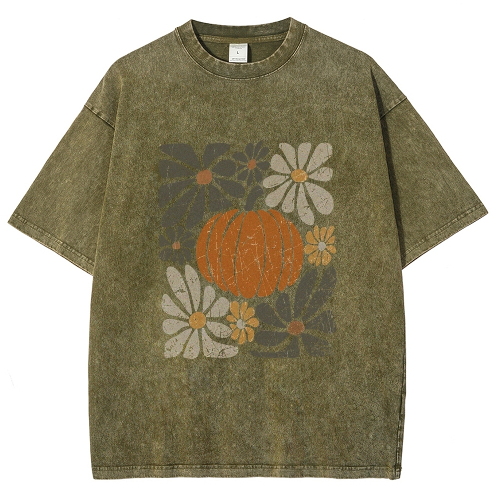 Flowers Unisex Fit Washed T-Shirt-moweekender