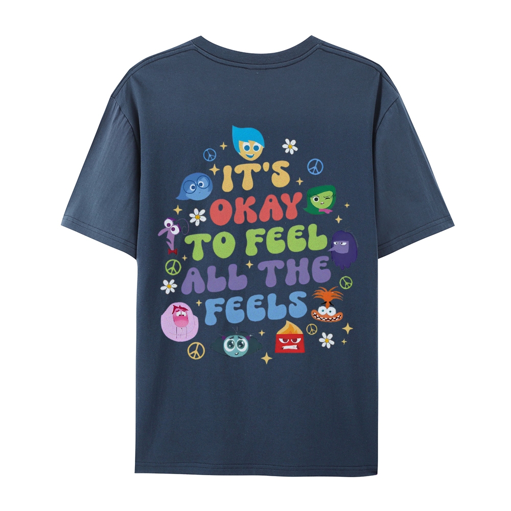 It's Okay To Feel All The Feels Casual Short Sleeve T-Shirt-moweekender