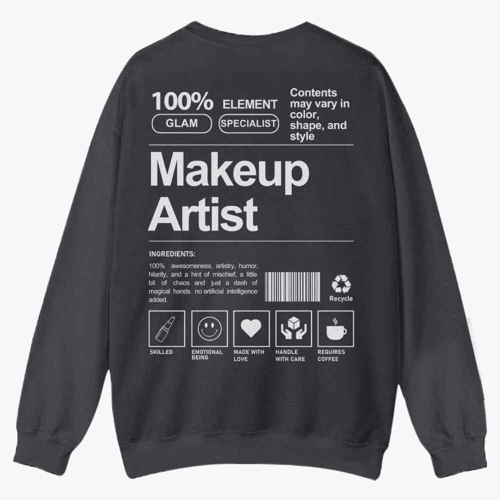 Makeup Artist Casual Crewneck Sweatshirt-moweekender