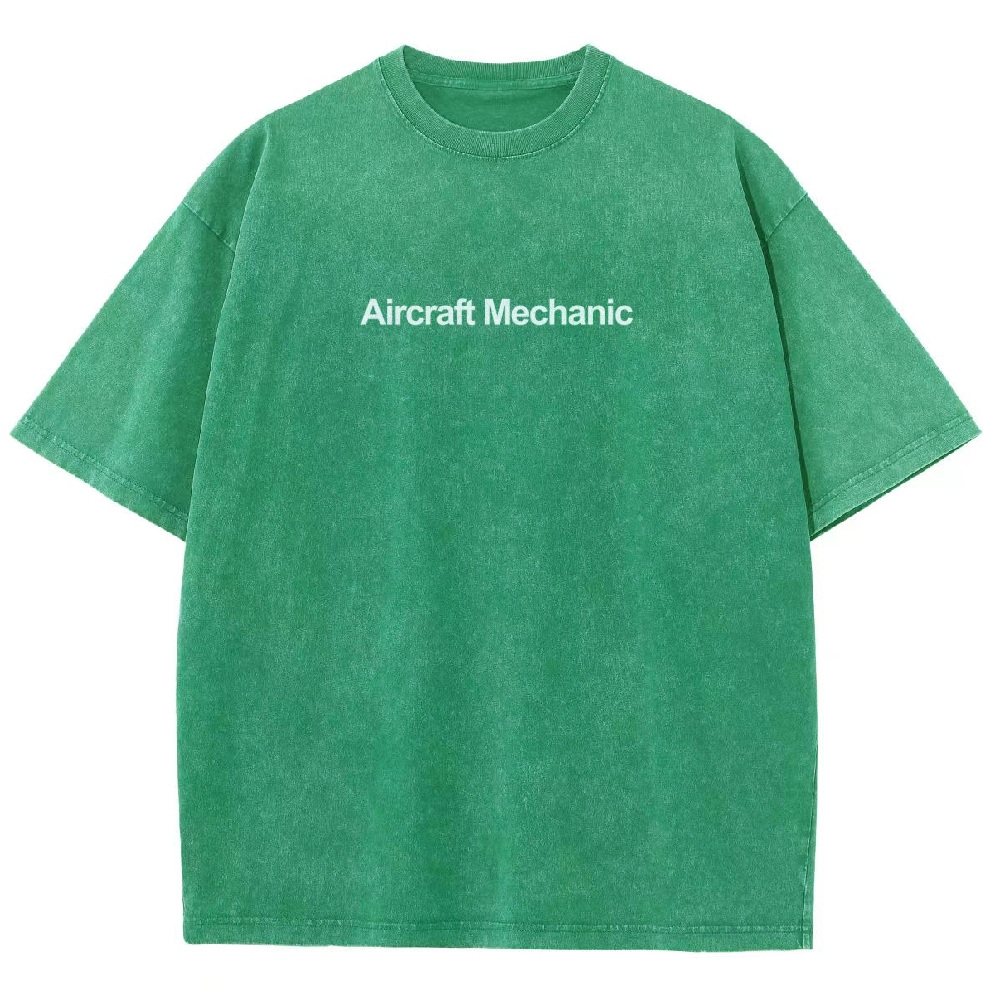 Aircraft Mechanic Unisex Fit Washed T-Shirt-moweekender