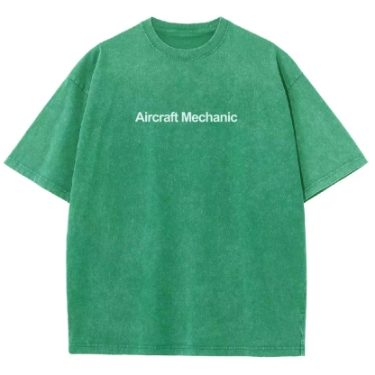 Aircraft Mechanic Unisex Fit Washed T-Shirt-moweekender