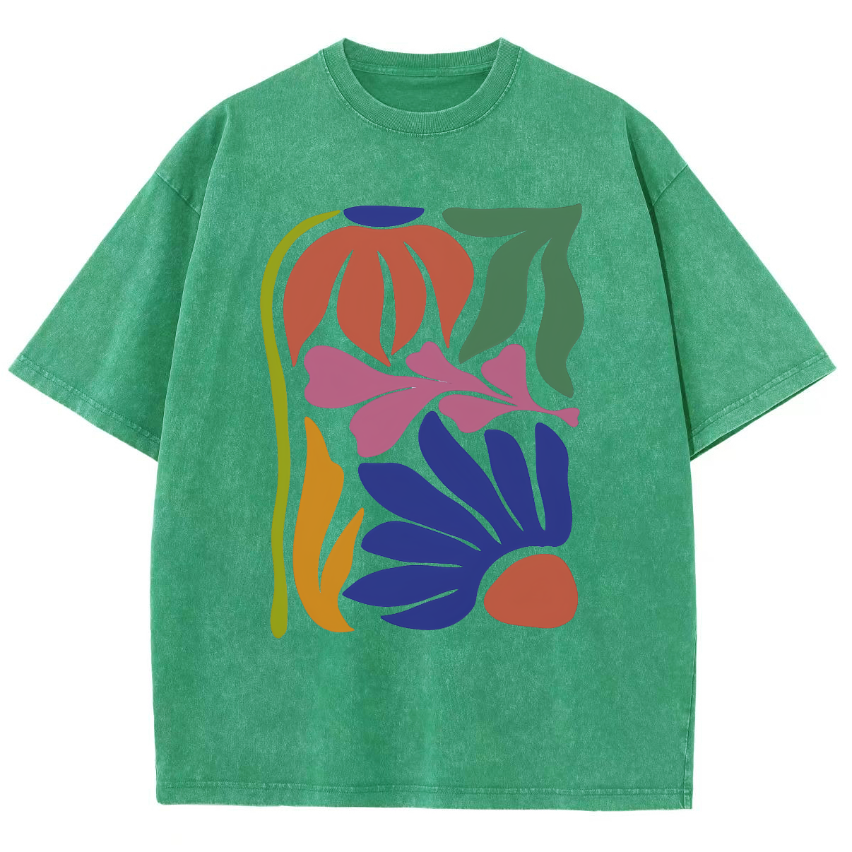 Wildflowers Matisse Art Washed Oversized T-Shirt-moweekender