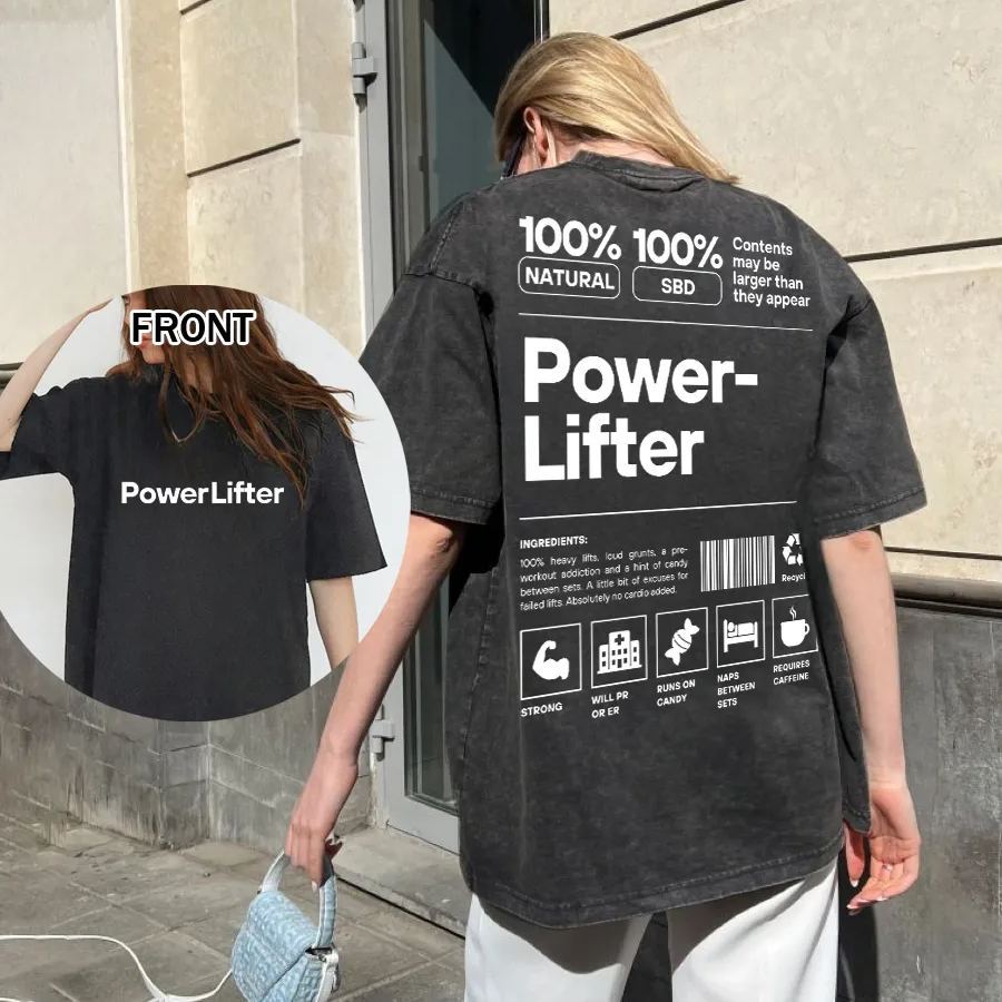 Power Lifter Washed T-shirt-moweekender