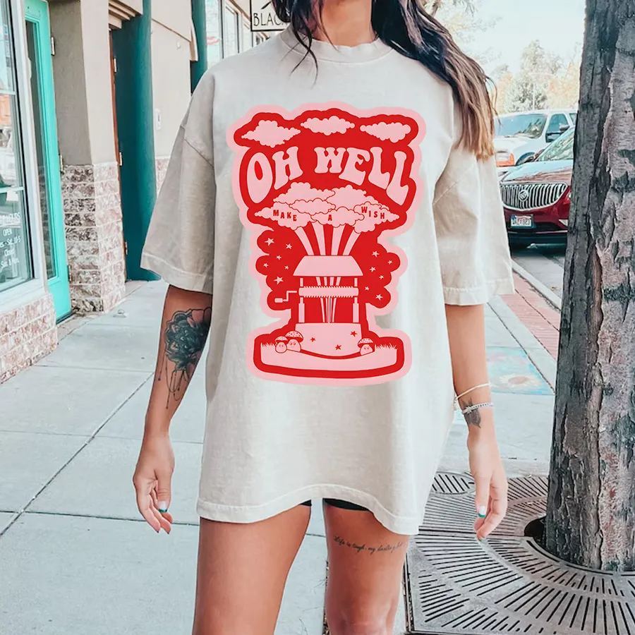 Oh Well Vintage Snowflake Washed T-Shirt-moweekender