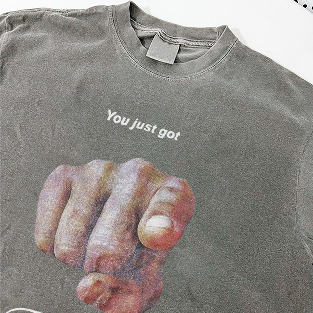 You Just Got Fingerd Vintage Snowflake Washed T-Shirt-moweekender