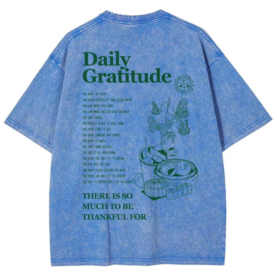 Grateful Aesthetic Summer Unisex Fit Washed T-Shirt-moweekender