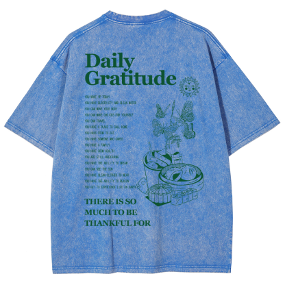 Grateful Aesthetic Summer Unisex Fit Washed T-Shirt-moweekender