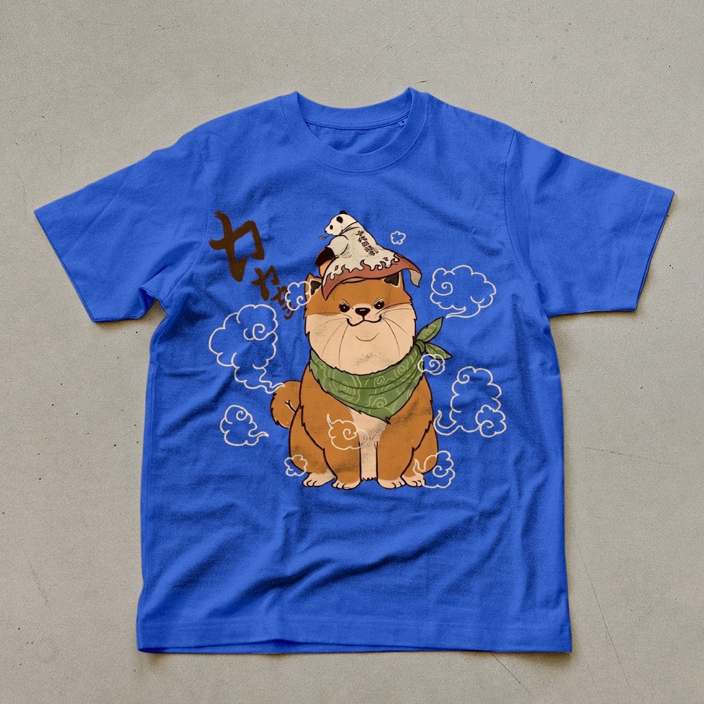 Japanese Panda Shiba Inu Pattern Unisex Prints T-Shirt-moweekender