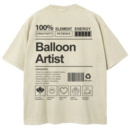 Balloon Artist Unisex Fit Washed T-Shirt-moweekender