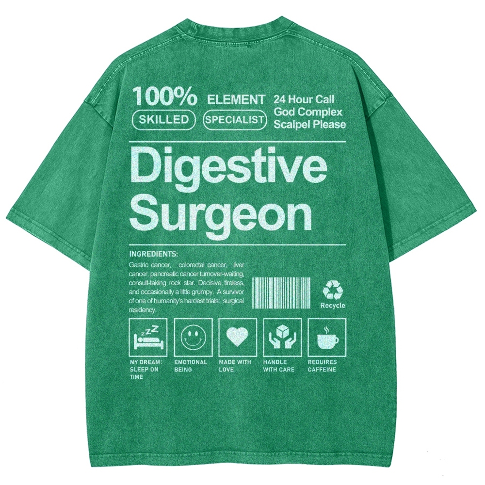 Digestive Surgeon Unisex Fit Washed T-Shirt-moweekender