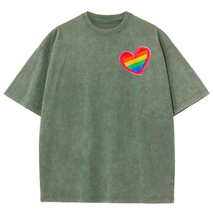All For Love And Love For All Washed Oversized T-Shirt-moweekender