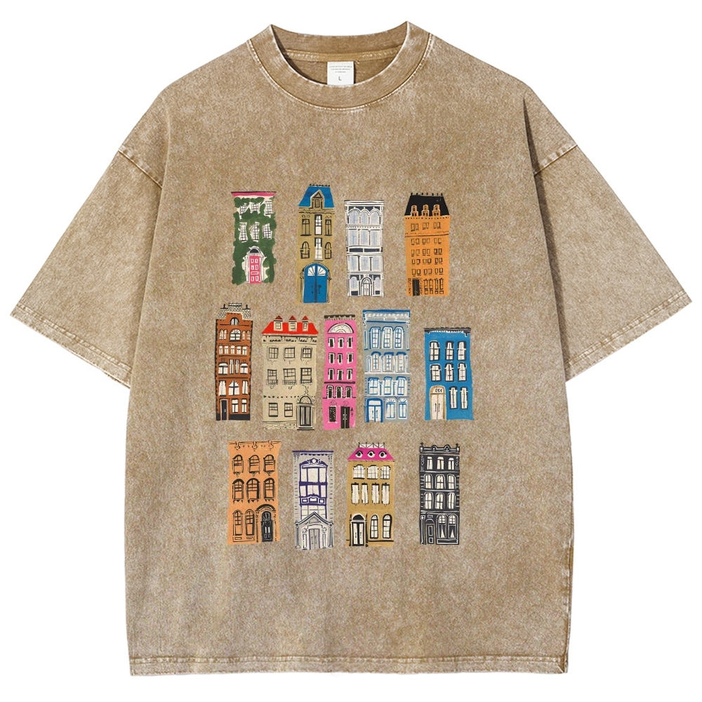 architecture Unisex Fit Washed T-Shirt