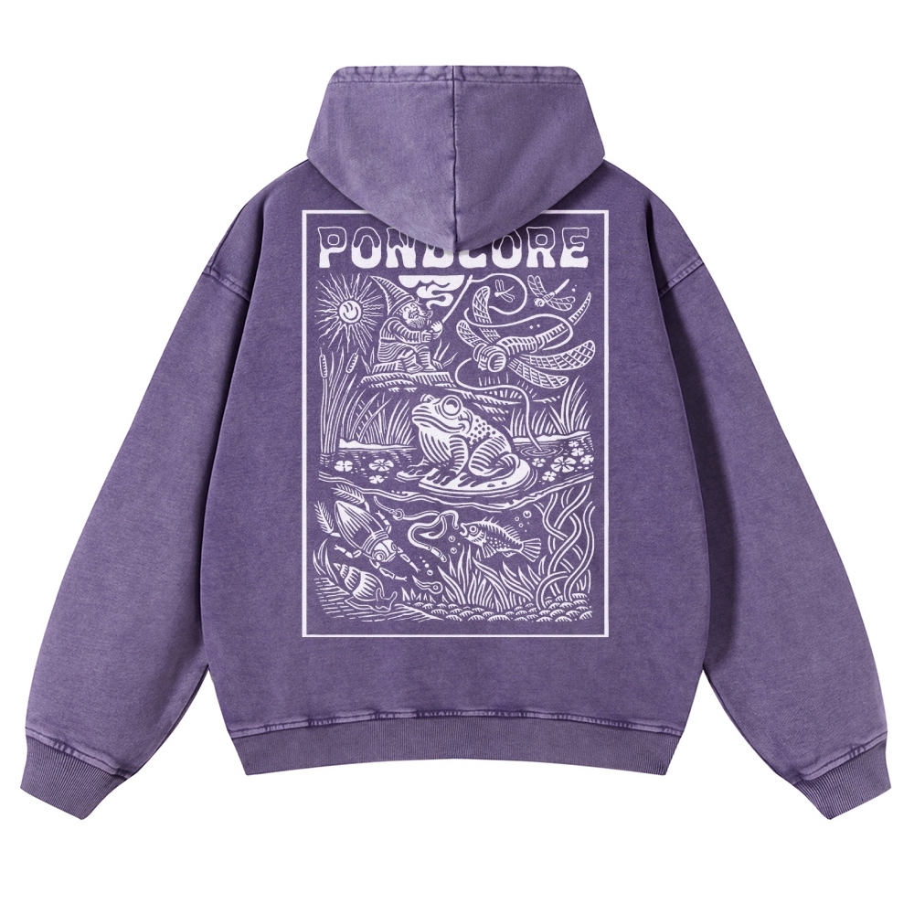 Dwarf Fishing Vintage Washed Hoodie-moweekender