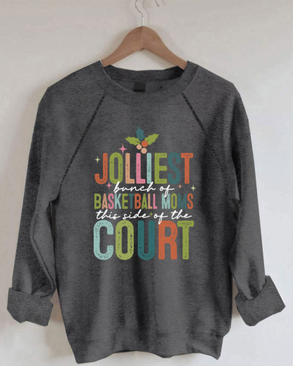Sport Basketball Moms Printed Sweatshirt-moweekender