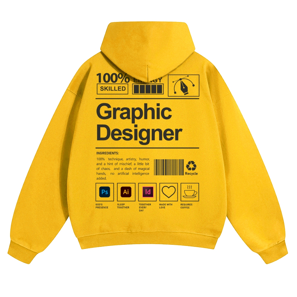 Graphic Designer Unisex Casual Anime Print Hoodie-moweekender
