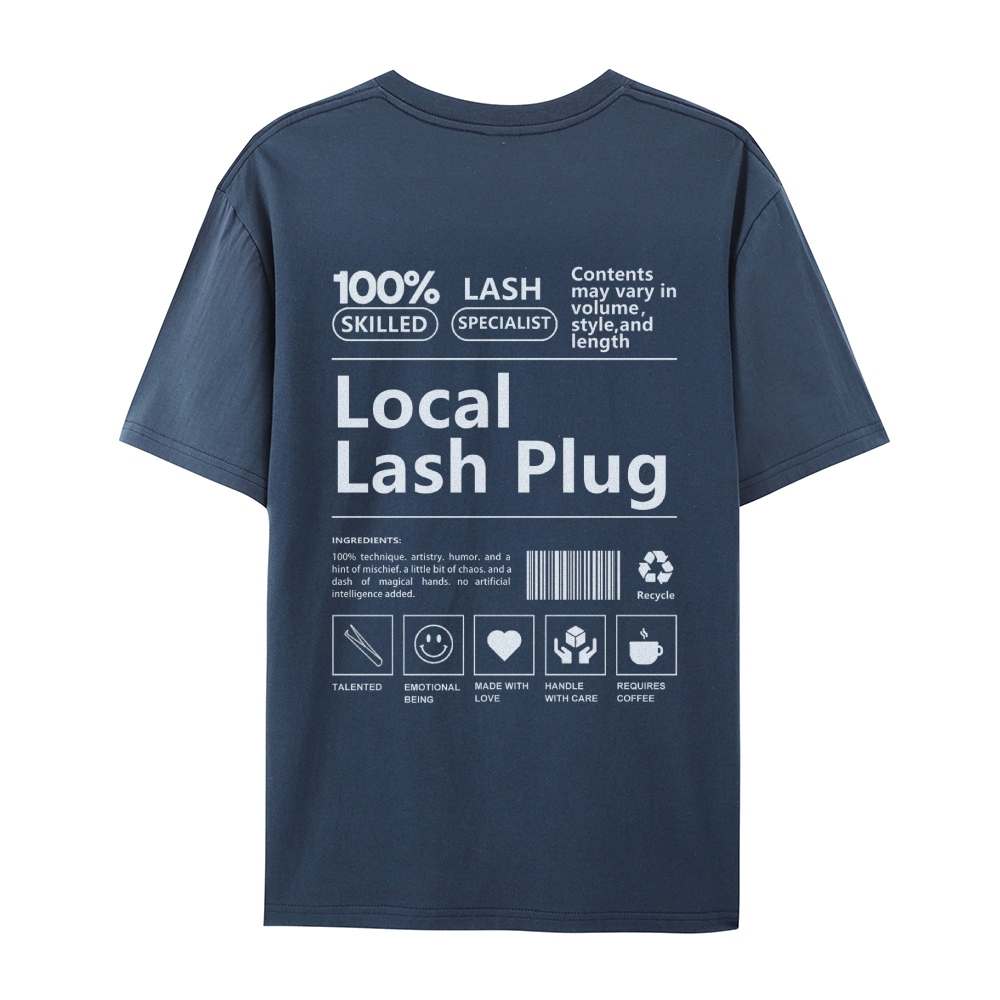 Local Lash Plug Casual Short Sleeve T-Shirt-moweekender
