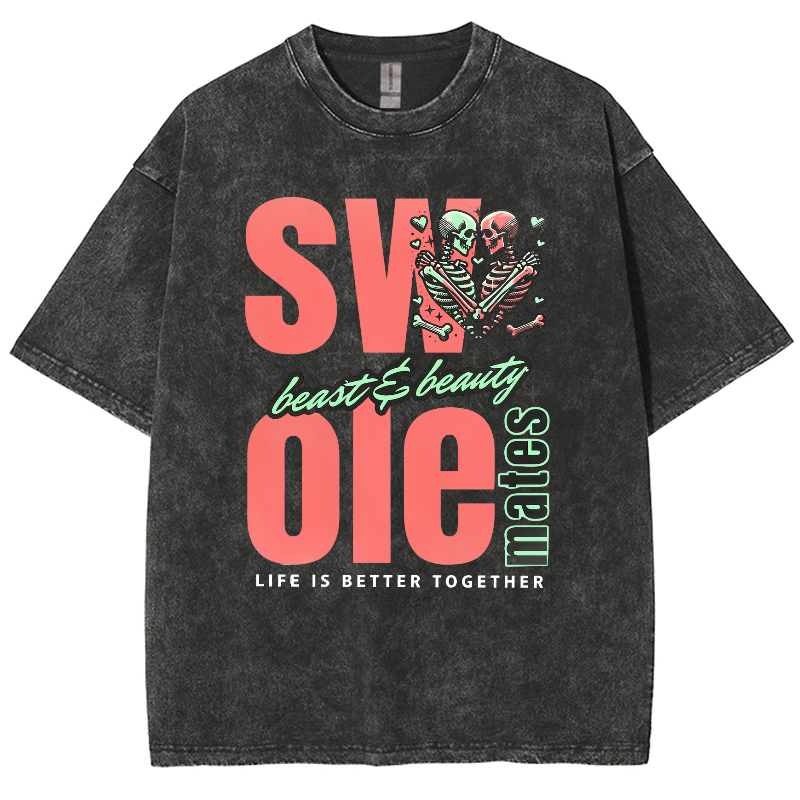 Life Is Better Together Unisex Fit Washed T-Shirt-moweekender