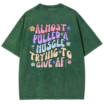 Almost Pulled A Muscle Trying To Give AF Vintage Snowflake Washed T-Shirt-moweekender