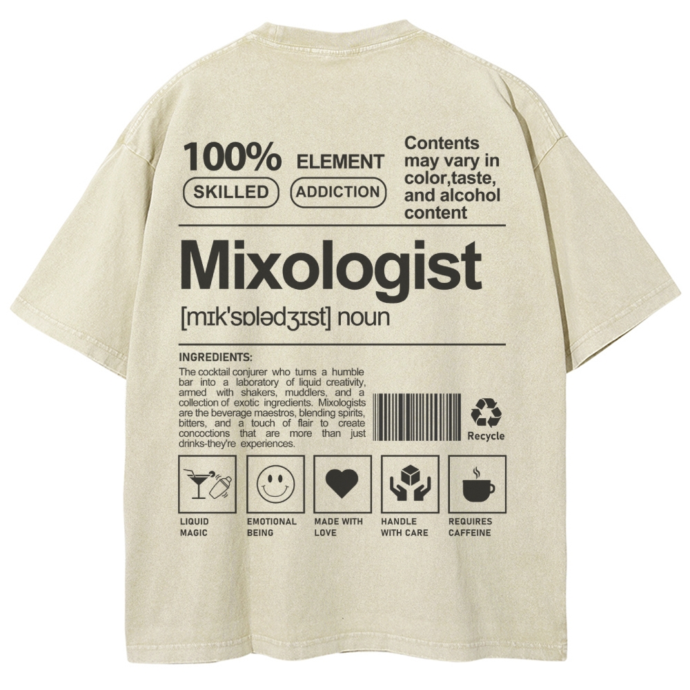 Mixologist Unisex Fit Washed T-Shirt-moweekender