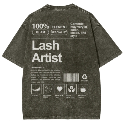 Lash Artist Unisex Fit Washed T-Shirt-moweekender