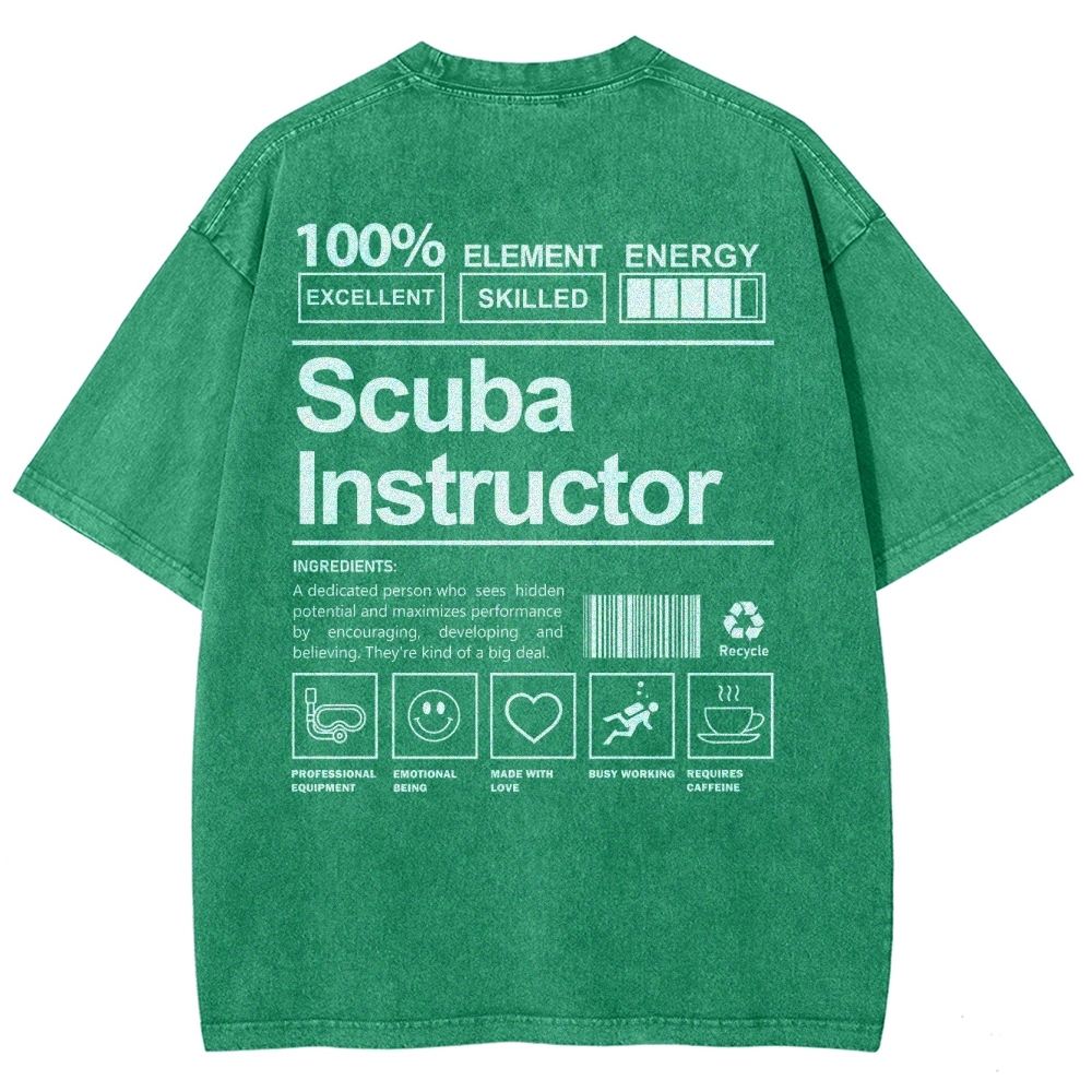 Scuba Instructor Unisex Fit Washed T-Shirt